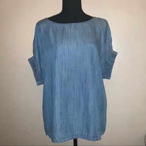 Vineyard Vines Chambray Short Sleeve Top Size Med